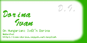 dorina ivan business card